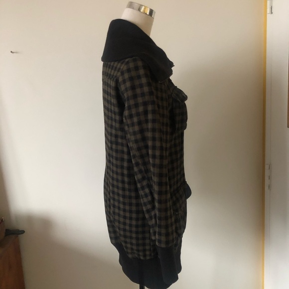 Wool cargo coat olive green black 8 - Picture 4 of 10